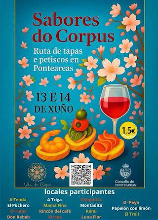 Fechas, información, programa, cartel, imágenes, mapa y ubicación de Sabores do Corpus  en  Ponteareas