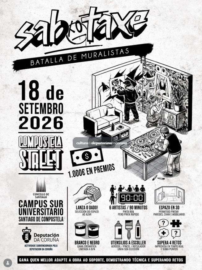 Sabotaxe - Batalla de Muralistas (2026) en Santiago de Compostela
