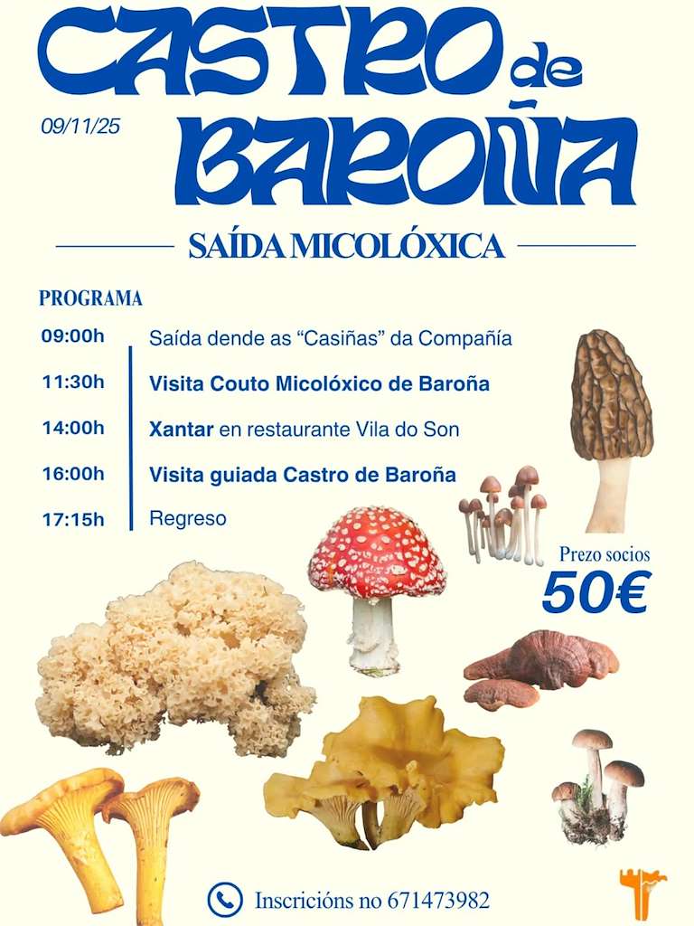 Saida Micolóxica Castro de Baroña  en Porto do Son