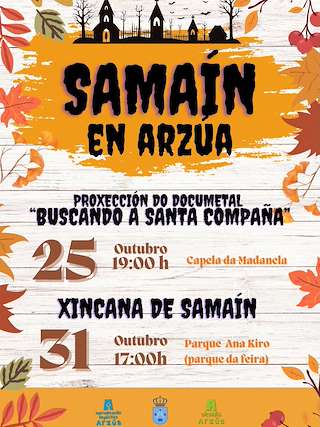 Fechas, información, programa, cartel, imágenes, mapa y ubicación de Samaín (2025)  en  Arzúa