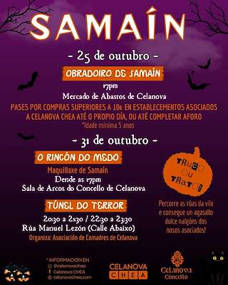 Fechas, información, programa, cartel, imágenes, mapa y ubicación de Samaín da Asociación Celanova Chea (2025)