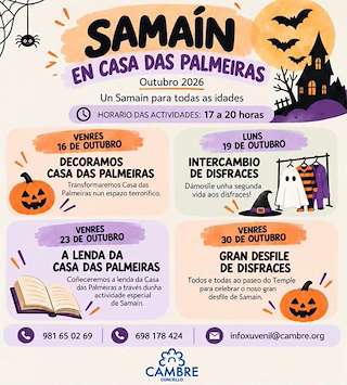 Fechas, información, programa, cartel, imágenes, mapa y ubicación de Samain da Casa das Palmeiras (2026)  en  Cambre