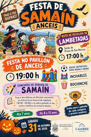 Fechas, información, programa, cartel, imágenes, mapa y ubicación de Samaín de Anceis (2026)  en  Cambre