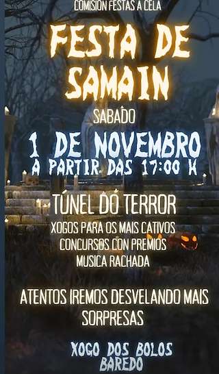 Fechas, información, programa, cartel, imágenes, mapa y ubicación de Samain de Baredo  (2025)  en  Baiona