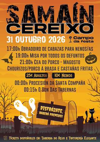 Fechas, información, programa, cartel, imágenes, mapa y ubicación de Samaín de Cereixo (2026)  en  A Estrada