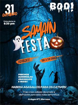 Fechas, información, programa, cartel, imágenes, mapa y ubicación de Samaín de Marrozos (2025)  en  Santiago de Compostela