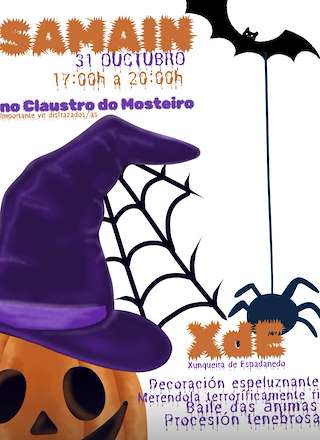 Fechas, información, programa, cartel, imágenes, mapa y ubicación de Samaín de Os Xuncos (2025)  en  Xunqueira de Espadanedo