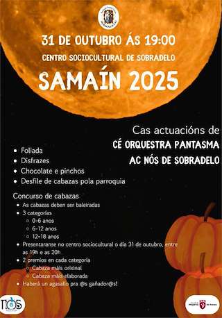 Fechas, información, programa, cartel, imágenes, mapa y ubicación de Samaín de Sobradelo  (2025)  en  Vilagarcía de Arousa