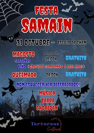 Fechas, información, programa, cartel, imágenes, mapa y ubicación de Samaín de Tortoreos (2025)  en  As Neves