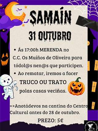 Fechas, información, programa, cartel, imágenes, mapa y ubicación de Samaín dos Muíños de Oliveira  (2025)  en  Ponteareas