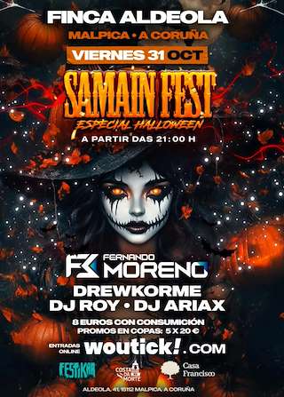 Fechas, información, programa, cartel, imágenes, mapa y ubicación de Samaín Fest (2025)  en  Malpica de Bergantiños