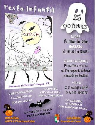 Fechas, información, programa, cartel, imágenes, mapa y ubicación de Samaín Infantil (2025)  en  Coles