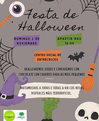 Fechas, información, programa, cartel, imágenes, mapa y ubicación de Samaín Infantil de Entrecruces  (2025)  en  Carballo