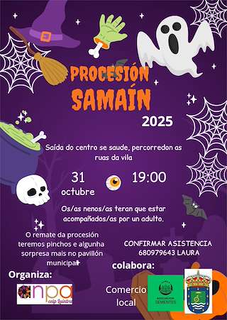 Fechas, información, programa, cartel, imágenes, mapa y ubicación de Samaín Infantil do ANPA de Luíntra (2025)  en  Nogueira de Ramuín