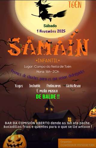 Fechas, información, programa, cartel, imágenes, mapa y ubicación de Samaín Infantil   en  Toén