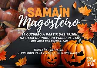 Fechas, información, programa, cartel, imágenes, mapa y ubicación de Samaín Magosteiro  en  Zas