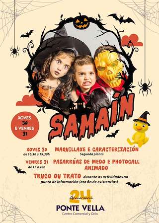 Fechas, información, programa, cartel, imágenes, mapa y ubicación de Samaín no Centro Comercial Ponte Vella (2025)  en  Ourense