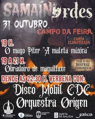 Fechas, información, programa, cartel, imágenes, mapa y ubicación de Samain  (2025)  en  Ordes