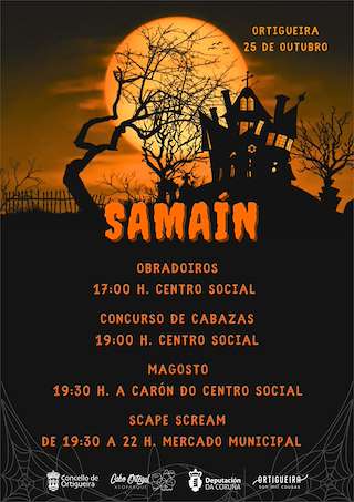 Fechas, información, programa, cartel, imágenes, mapa y ubicación de Samaín (2025)  en  Ortigueira