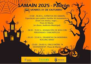 Fechas, información, programa, cartel, imágenes, mapa y ubicación de Samaín (2025)  en  Padrón