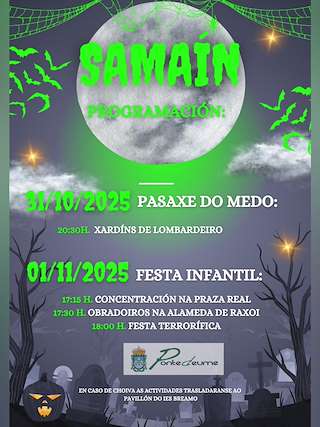 Fechas, información, programa, cartel, imágenes, mapa y ubicación de Samaín (2025)  en  Pontedeume