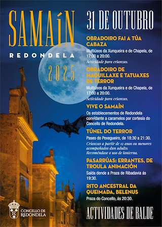 Fechas, información, programa, cartel, imágenes, mapa y ubicación de Samaín (2025)  en  Redondela