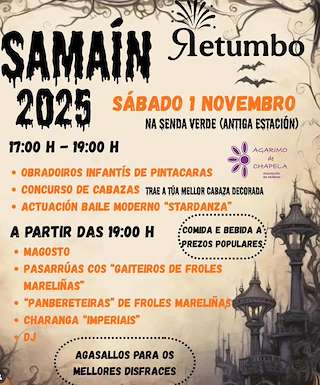 Fechas, información, programa, cartel, imágenes, mapa y ubicación de Samaín Retumbo (2025)  en  Redondela