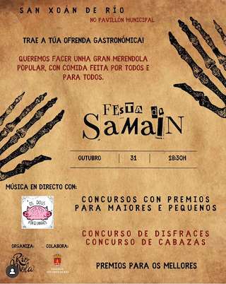 Fechas, información, programa, cartel, imágenes, mapa y ubicación de Samaín  en  San Xoán de Río