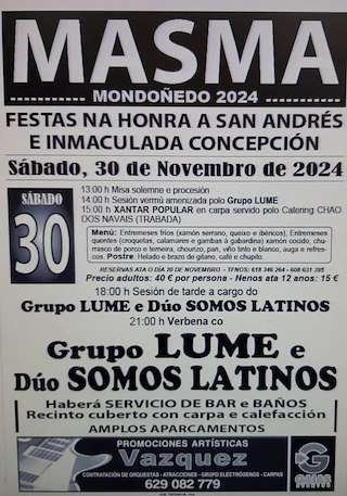 San Andrés e Inmaculada Concepción de Masma  (2025) en Mondoñedo