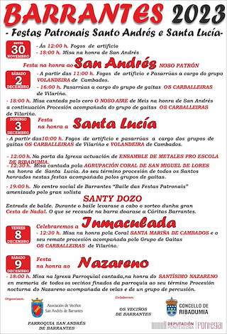 Nazareno, San Andrés, Santa Lucía e Inmaculada de Barrantes  en Ribadumia
