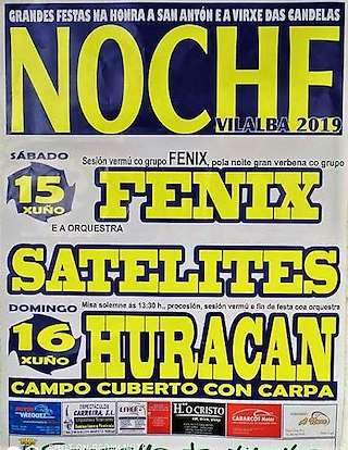 San Antón e a Virxe das Candelas de Noche en Vilalba