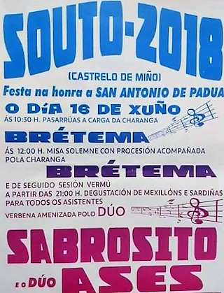 San Antonio de Padua de Souto en Castrelo de Miño