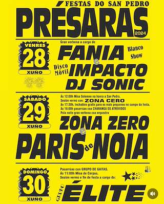 San Antonio, San Pedro y el Corpus Christi de Présaras (2026) en Vilasantar