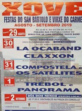 San Bartolo y la Virgen del Carmen en Xove