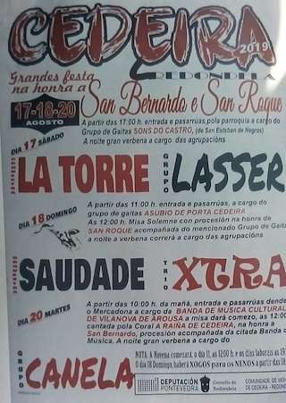 San Bernardo e San Roque de Cedeira en Redondela