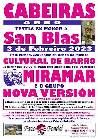 San Blas de Cabeiras en Arbo