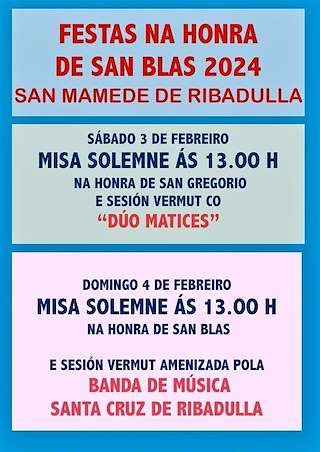 San Blas de San Mamede de Rivadulla en Vedra