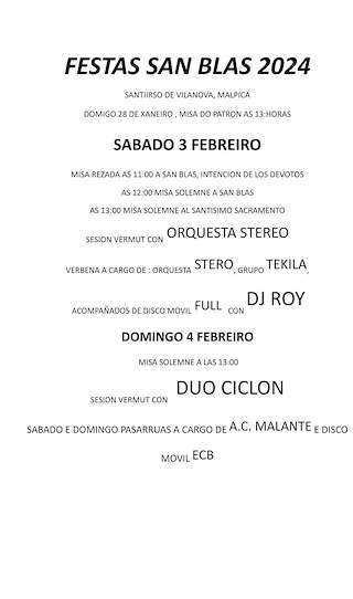 San Blas de Santirso en Malpica de Bergantiños