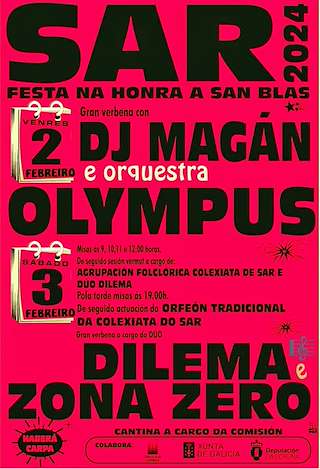 San Blas y Carnaval de Sar (2026) en Santiago de Compostela