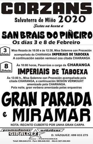 San Blas do Piñeiro de Corzáns en Salvaterra do Miño