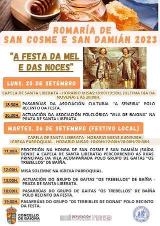 San Cosme e San Damián - Festa do Mel e das Noces en Baiona