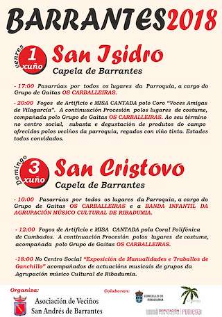 San Isidro y San Cristovo de Barrantes  en Ribadumia