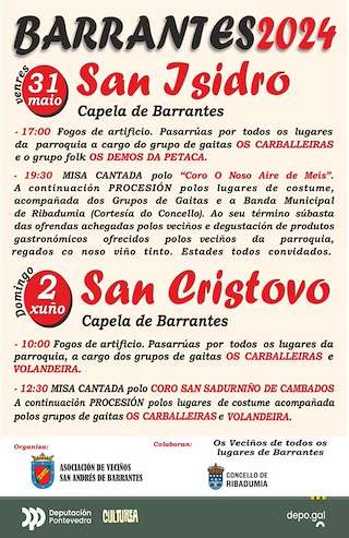 San Isidro y San Cristovo de Barrantes  en Ribadumia