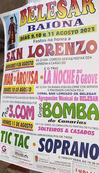 San Lorenzo de Belesar en Baiona