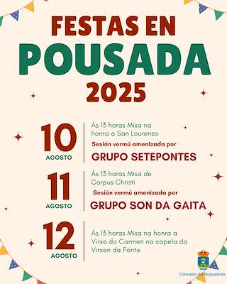 San Lourenzo, Santísimo Sacramento e Virxe do Carme de Pousada (2026) en Boqueixón