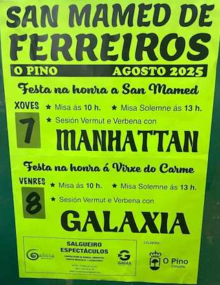 San Mamede e Virxe do Carme de Ferreiros (2026) en O Pino