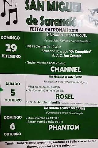 San Miguel, Santísimo e Virxe do Carme de Sarandón en Vedra