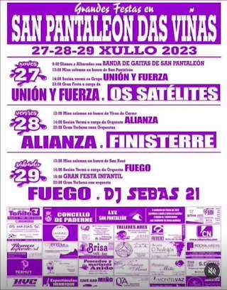 San Pantaleón, Virxe do Carme e San Xosé das Viñas en Paderne