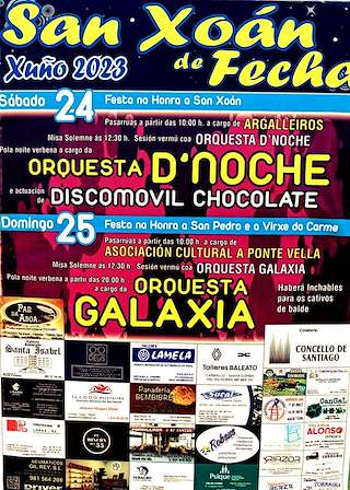 San Pedro, San Xoán e a Virxe do Carme de Fecha en Santiago de Compostela