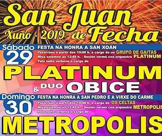 San Pedro, San Xoán e a Virxe do Carme de Fecha en Santiago de Compostela